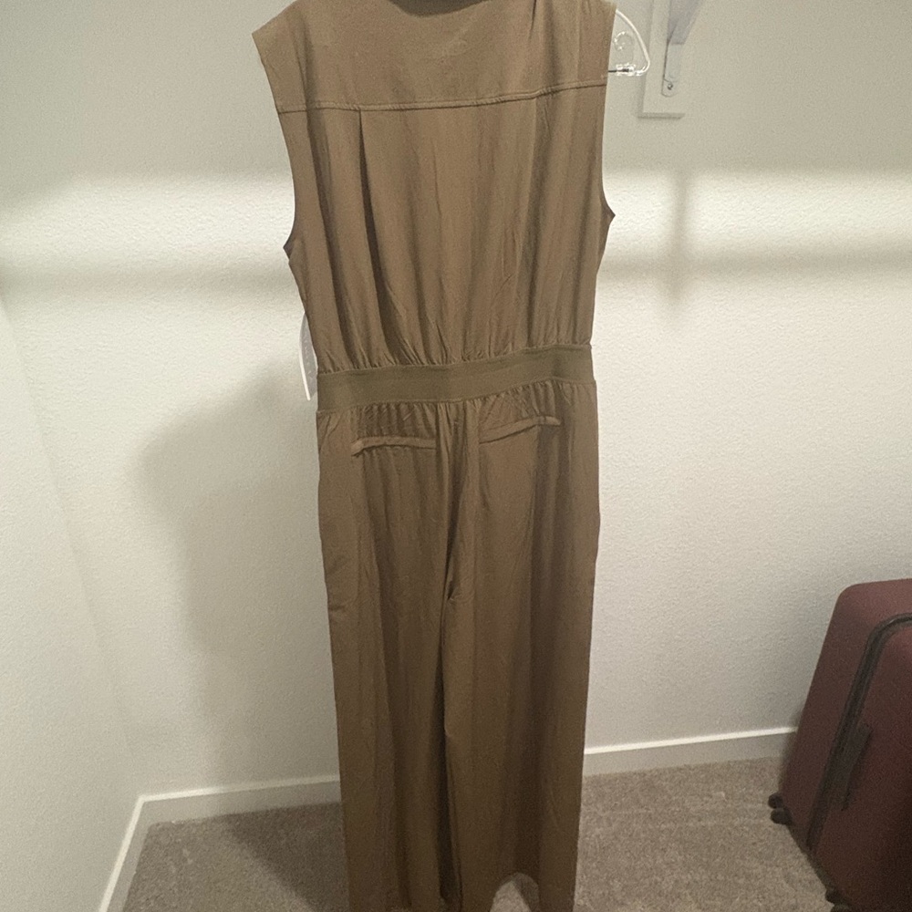 Athletes Brooklyn Heights Wide Leg Jumpsuit Olive Green NWT - Picture 9 of 10